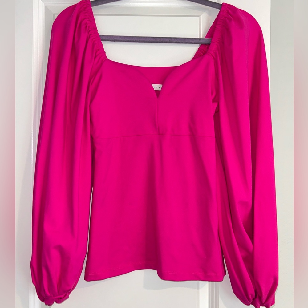 Susana Monaco Long Sleeve Pink Top